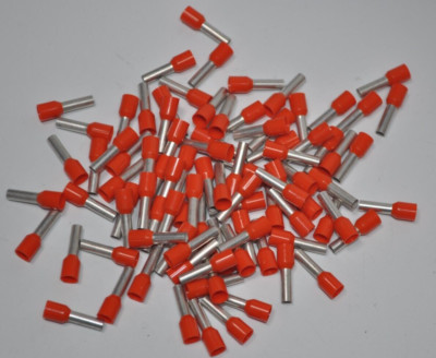 Lot of 100 Phoenix Contact Lug 4 mm Partially Insulated Orange Ferrule ...