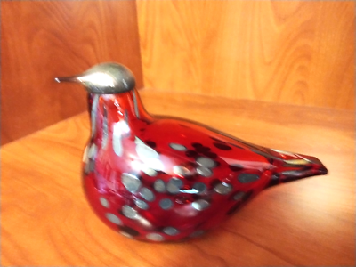 Hand Blown iittala Toikka Ruby Bird | eBay