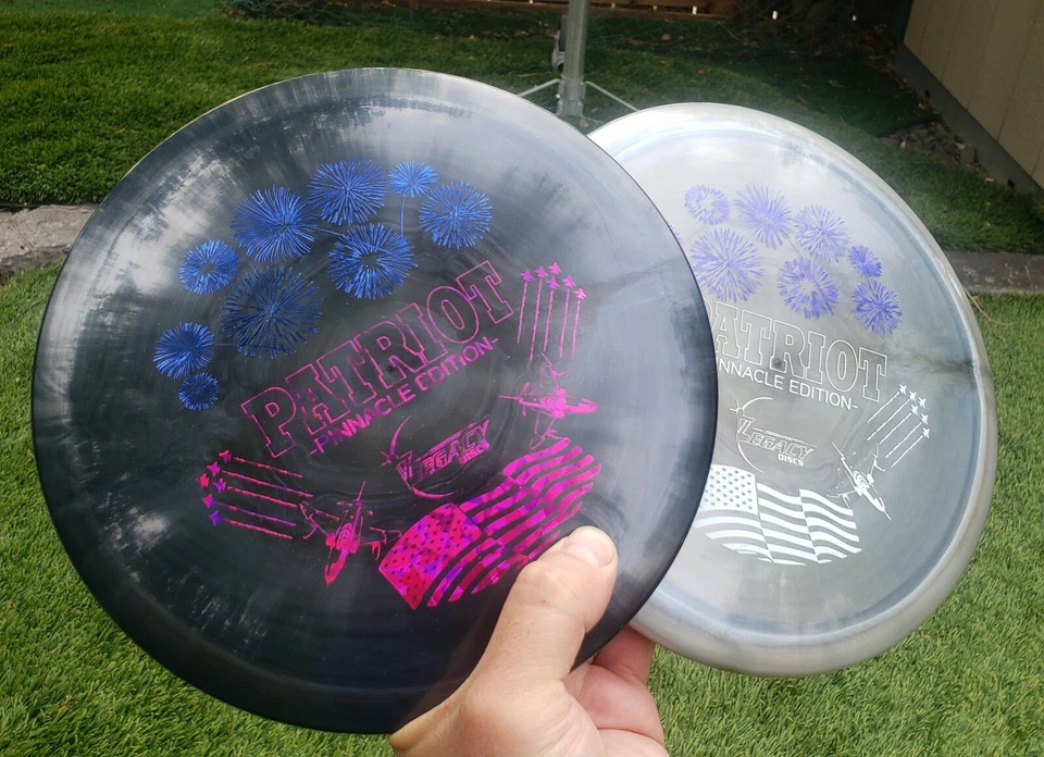 Rare 2x Pair Legacy Discs First Run Pinnacle Patriot 174 g Disc Golf Leopard FD  - Image 4 of 4