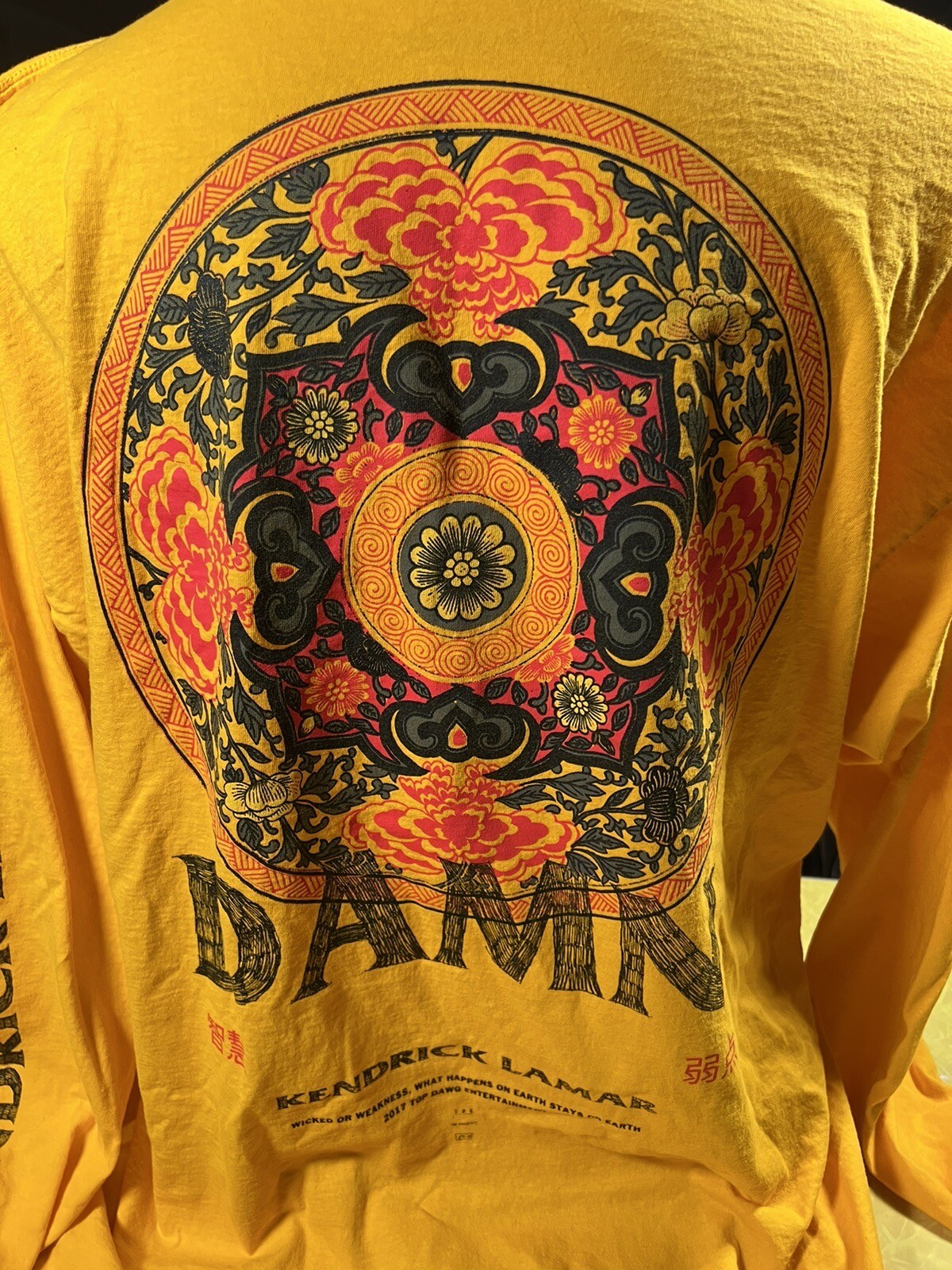 Kendrick Lamar Damn Tour Shirt Long Sleeve 2XL 2017 Top Dawg