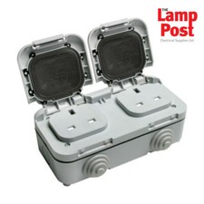 Timeguard TPS201 Outdoor Garden Double Twin 2 Gang Plug Socket