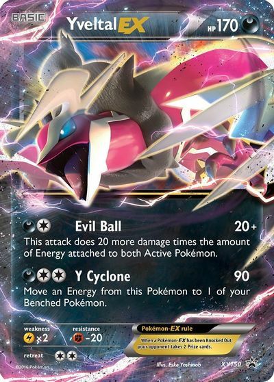 Yveltal EX XY150 Pokemon Card Holo Rare Promo Near Mint / Mint