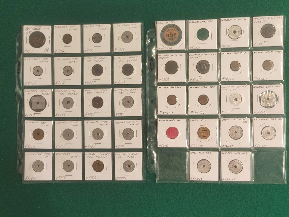 罕见老式批量 (38) 美国销售税代币  — 第 2/4 张图片