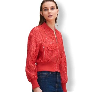 maje jacquard bomber jacket