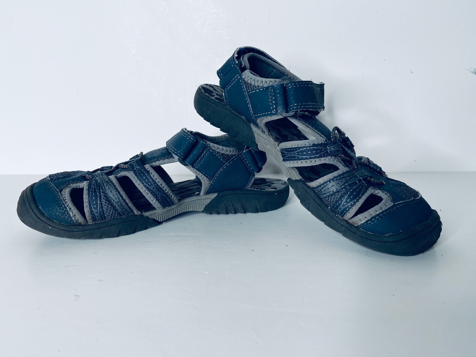 APL Sonoma Blue Gray Boys Adjustable Strap Sandals Size Boys 5 Medium