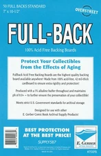 50 E. Gerber FULL-BACK Standard 42PT Archival Comic Boards 2025 Production 700FB