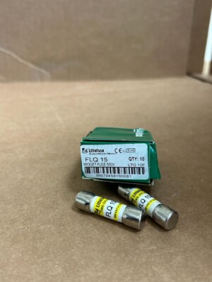 Boîte De 10 Fusibles à Retardement Littelfuse FLQ-15 15A 500V AC - Originaux - Neufs