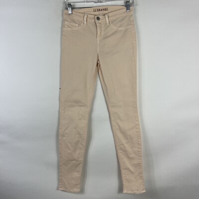 J. Brand Jeans Women's 26 Skinny Leg Sherbet Orange Mid Rise Med Wash Stretch