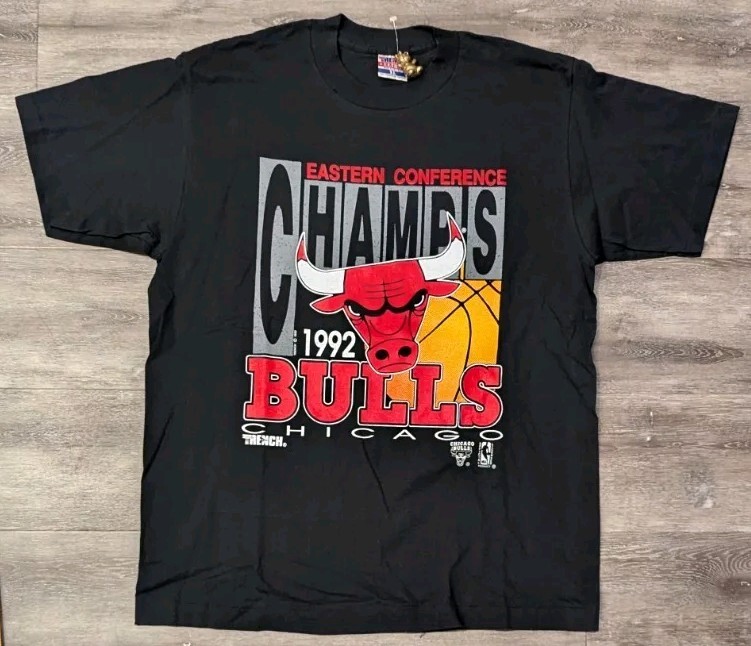 usa製 古着 TRENCH Chicago Bulls NBA Tシャツ Vintage 1992 Chicago Bulls Eastern Conference Champs T-shirt