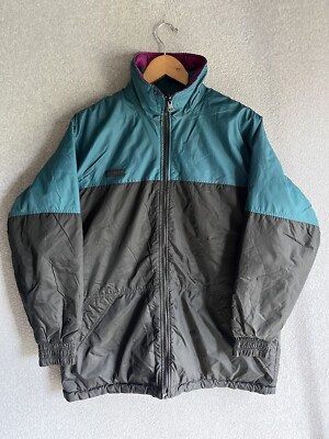 VTG Columbia Jacket Mens Large Reversible Full Zip Nylon Retro Y2K