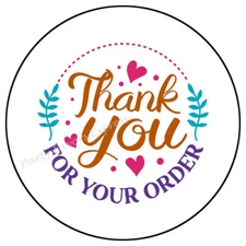 THANK YOU FOR YOUR ORDER ENVELOPE SEALS LABELS PARTY FAVORS STICKERS