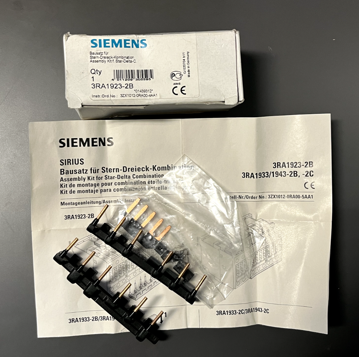 Siemens 3RA1923-2B Assembly Kit for Star-Delta-C