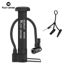 Mtb Bike Floor Pump 80 Psi Manual Air Inflator for Balloon Tire Schrader Valve
