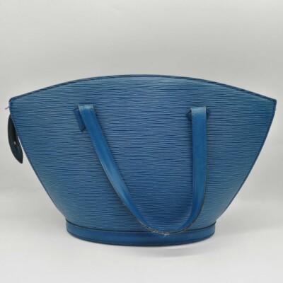 Auth LV Louis Vuitton Epi Saint Jacques Blue Tote bag Handbag