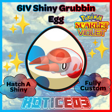 Grubbin ✨ SHINY 6IV EGG ✨ Pokemon Scarlet & Violet ✨ TEAL MASK DLC ✨