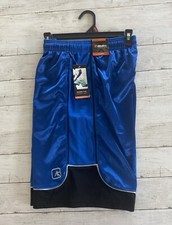 And1 Mens Core Basketball Shorts Blue/Black 11  Inseam Drawstring Waist S 28-30