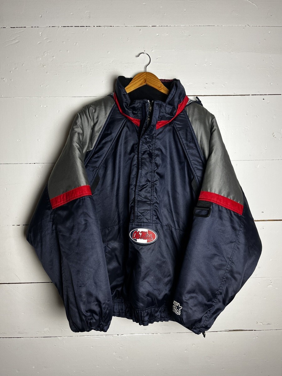 Vintage Ole Miss Starter Half Zip Jacket Size XXL | eBay