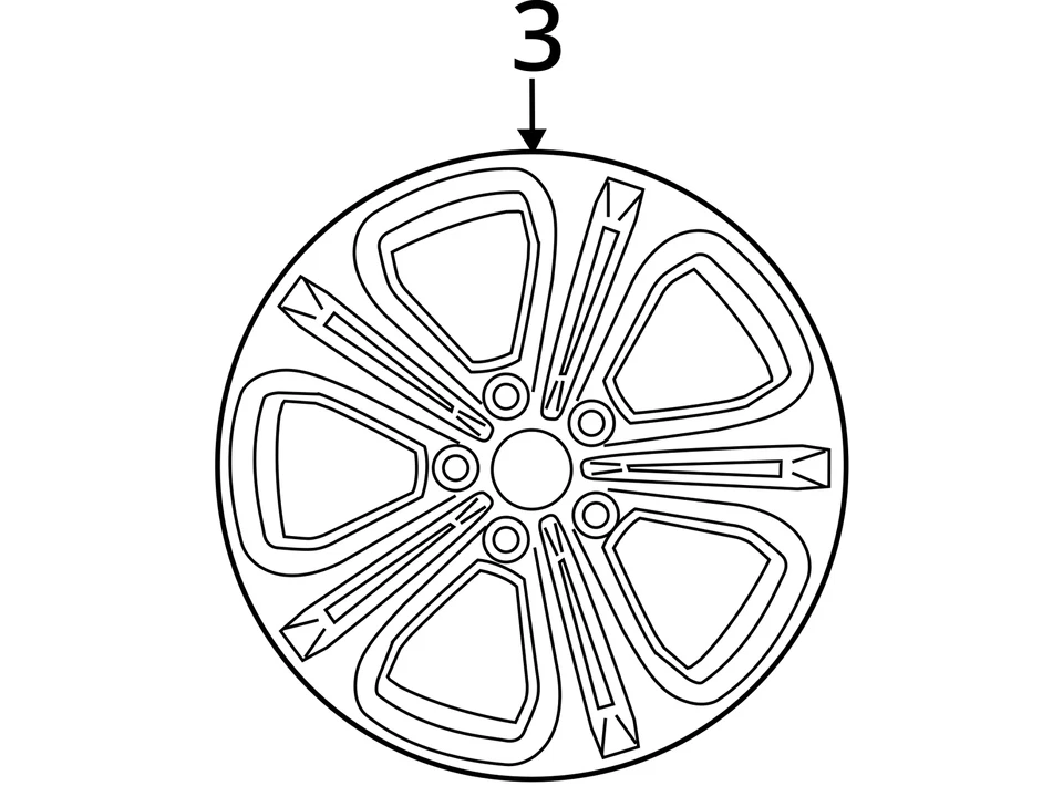 14 15 16 FORTE 17" WHEEL RIM 5 SPLIT SPOKE W/TPMS OEM R248 Foto 4 de 4