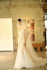 HBH 3 Meter 2-Schicht Brautschleier Schleier aus feinem Tüll,mit Kämmchen,Ivory