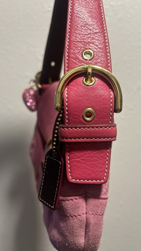 Coach Vintage Pink Suede Soho Hobo Shoulder Bag #5675 - Gem