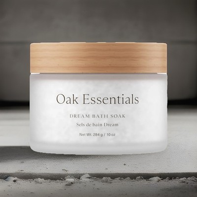 Oak Essentials Dream Bath Soak 10 Oz (Brand New) Magnesium & European Sea Salt