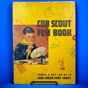 Mid Century Cub Scout 50s Hardcover Fun Book Activities For Badge Credits 1956