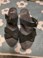 Dansko Women s Black Leather Strappy Buckle A...