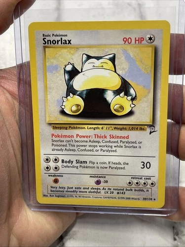 Snorlax 30/130 2000 Base Set 2 Pokemon Card TCG Vintage WOTC Non Holo Rare NM/MT
