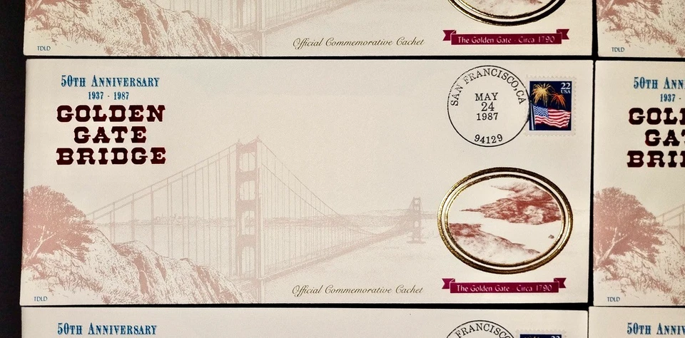 6 - USPS First Day Collectable Official 1987 Golden Gate Bridge 50th Anniversary - Image 3 of 4