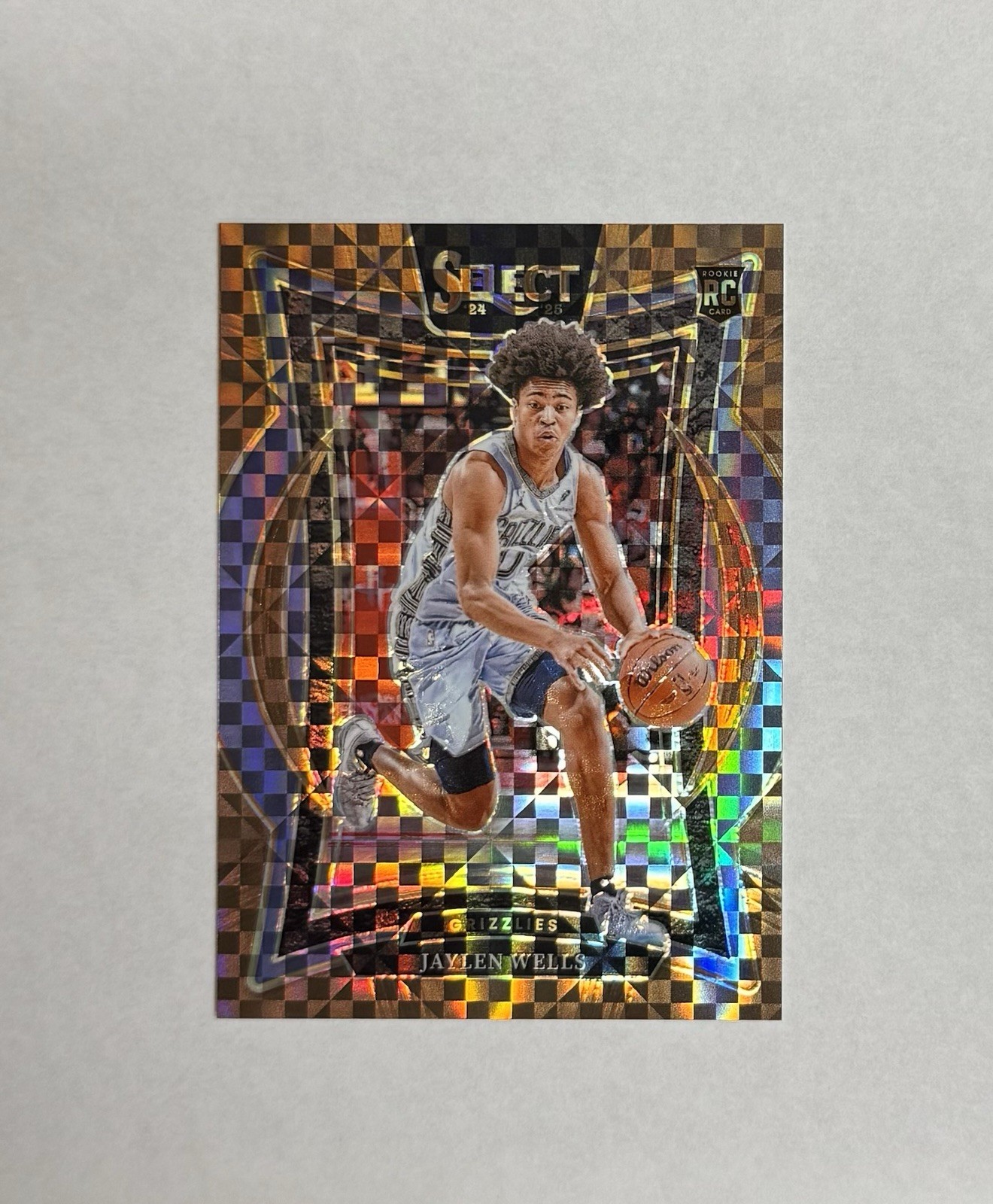 Jaylen Wells 2024-25 Panini Select #79 Bronze Checker Prizm /49 Rookie Grizzlies