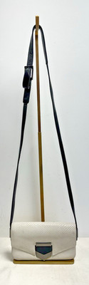Time's Arrow Damen Umhängetasche weiß Eisen Eidechse geprägtes Leder Crossbody