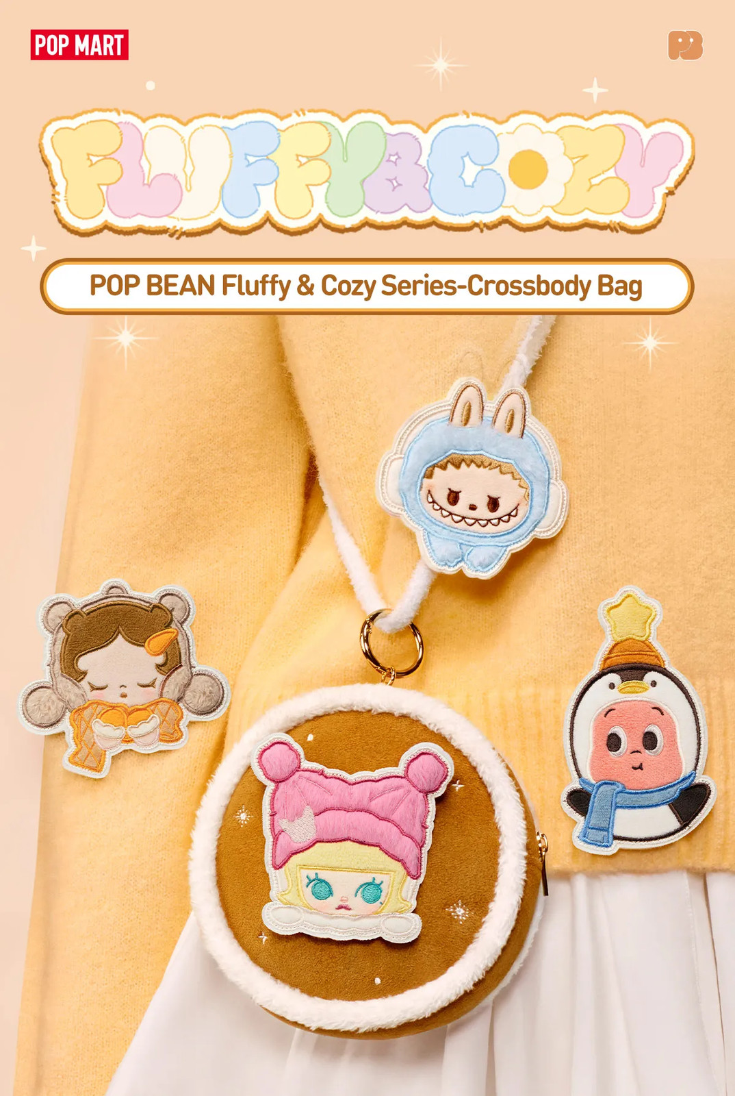 POP BEAN FLUFFY & COZY SERIES-CROSSBODY BAG CHRISTMAS TREND ART GIRL TOYS  GIFT