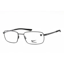 Nike Men's Eyeglasses Clear Lens Black Metal Rectangular Shape Frame 4294 071