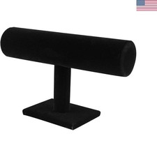 Black Velvet T-Bar Jewelry Display Stand Bracelet  Necklace Holder for Home ...