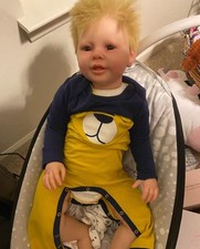 28in Fully Assembled Toddler Boy Reborn Baby Doll Rooted Soft Hair Pianted Gifts