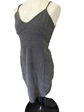 H M gray cami bodycon stretch cotton summer dress L shaping sleeveless curvey