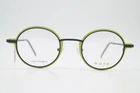 DUTZ The Netherlands DZ823 Oval Glasses Black Yellow Metal Frame New