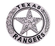 Texas Rangers Company A Star Badge Pin &mdash; Wild West Lawman Badge