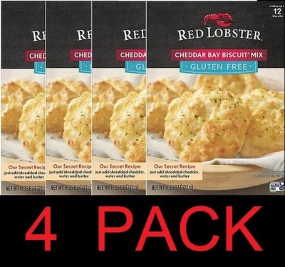 Red Lobster Cheddar Bay Biscuit Mix GLUTEN FREE 11.36 oz Box - 4 PACK