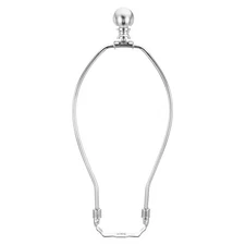 1 Set 9 Inch Lamp Harp Kit with Finial Lamp Shade Bracket Holder Chrome