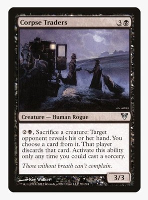 Corpse Traders | MTG AVR Avacyn Restored | Black Human Rogue Discard | LP