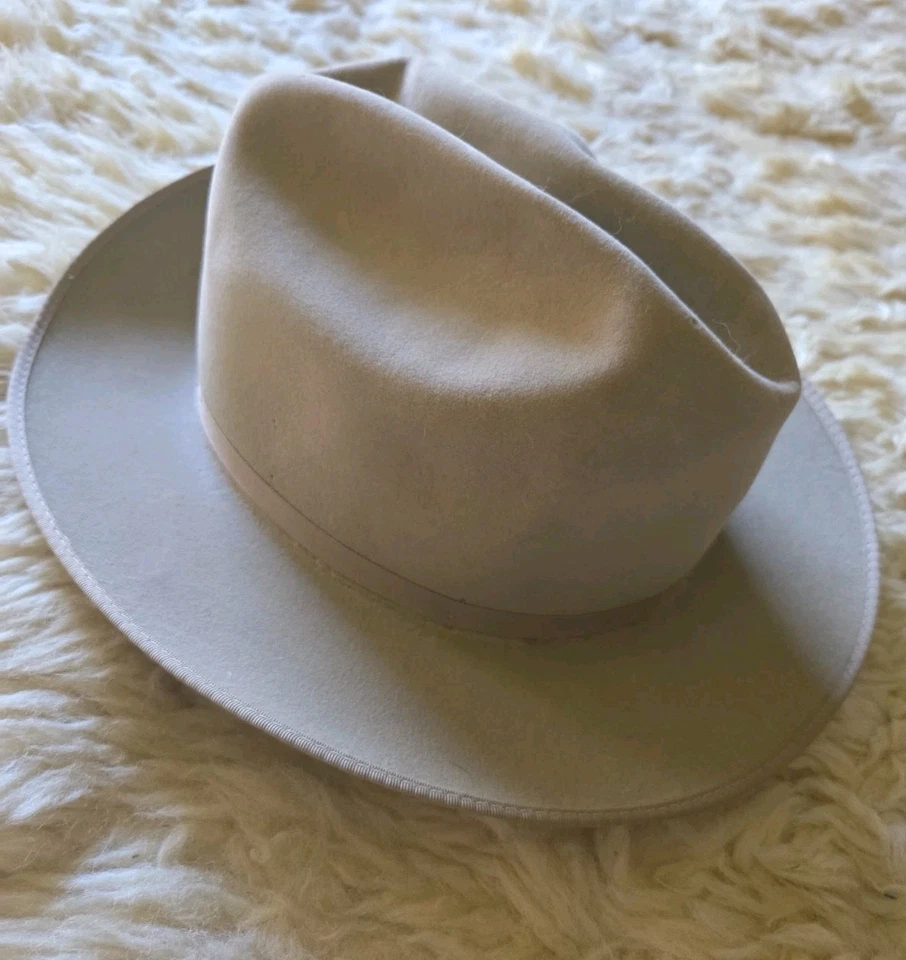Sombrero de Vaquero Stetson Open Road Fieltro Vintage Años 40 50 Talla 7 1/4 NUEVO Pero *LEER* Foto 3 de 4