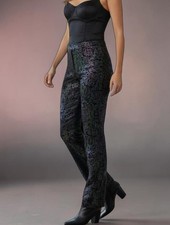 Vintage 90s Betsey Johnson Velvet Floral Overlay Pants