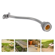  2 Pcs Paralume Asta Curva Palo in Metallo Con Portalampada Luminoso Esterno