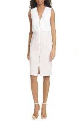 TED BAKER Annise colourblock midi pencil shift suit dress work interview 2 10 S
