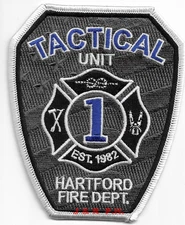*NEW* Hartford  Tactical Unit - 1 "Est.-1982", CT (3.75" x 4.5" size) fire patch