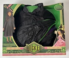 Wicked Elphaba Dress Up Set Black Dress Hat Cape Halloween Costume Size 4-6x NEW