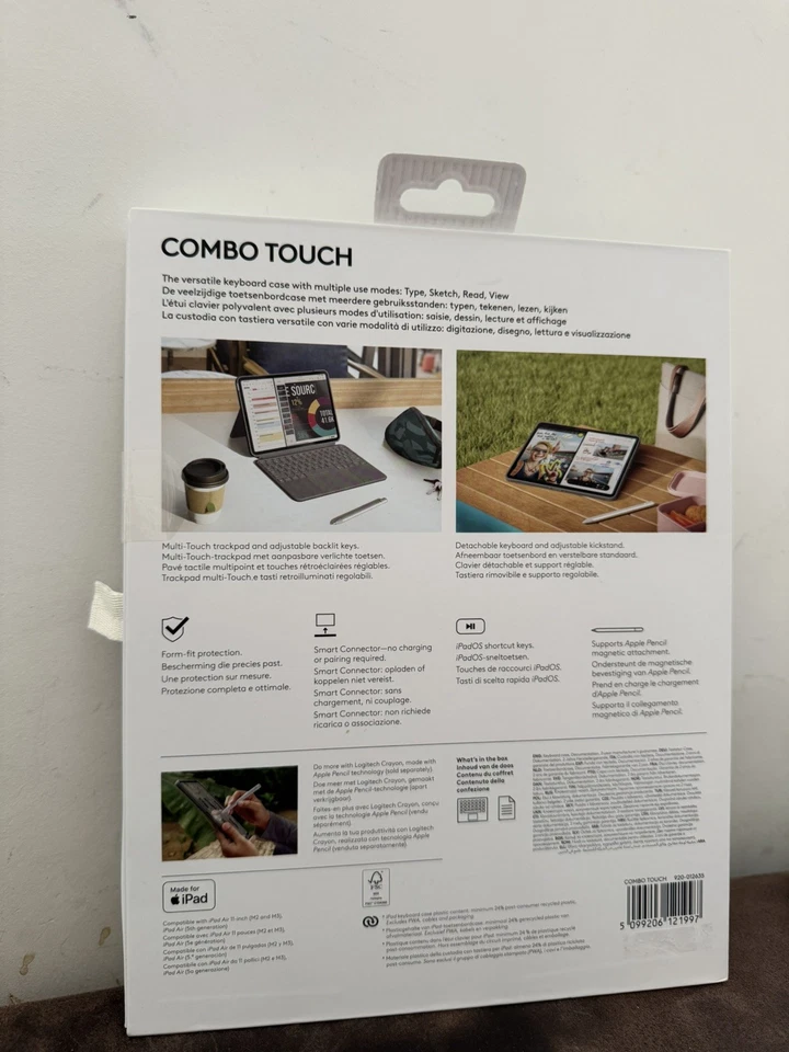Logitech Combo Touch iPad Air 11" iPad Air 5th gen, M2, M3 - UK Layout Unopened - Image 2 of 3