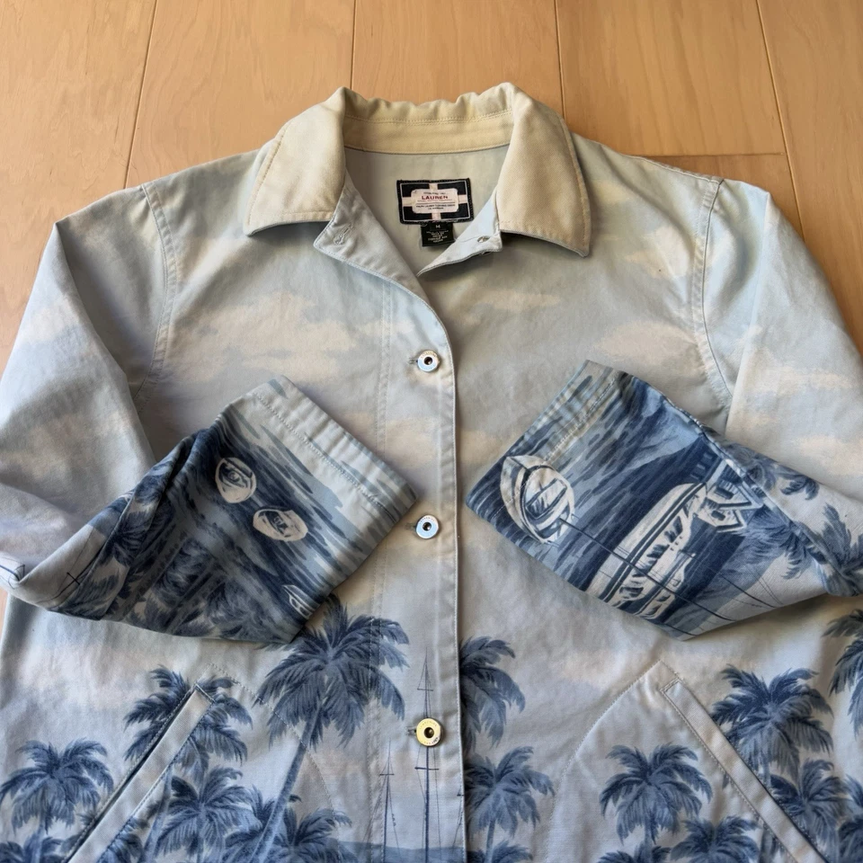 Vintage Lauren Naval Supply Company Chore Jacket W Medium Blue Workwear RRL - Image 4 of 4