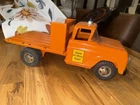 Vintage 1950's Tonka Custom Flatbed Stake Truck State Hi-Way Dept Orange
